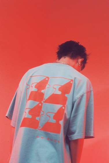 A.S.F. Look — model wearing Ying Yang Block tee, Mint Blue — Lookbook Vol.1 01/09