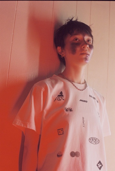 A.S.F. Look — model wearing A.S. Friends tee, White