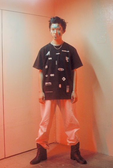 A.S.F. Look — model wearing A.S. Friends tee, Black