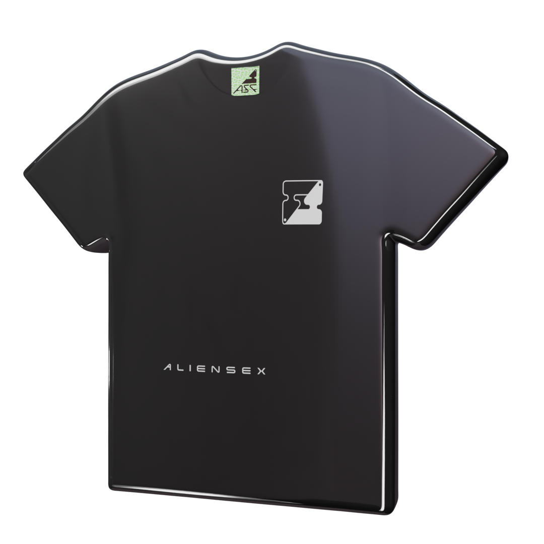 Ying Yang Block tee — Black, front