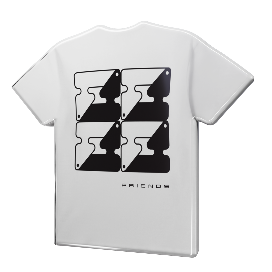 Ying Yang Block tee — White, back