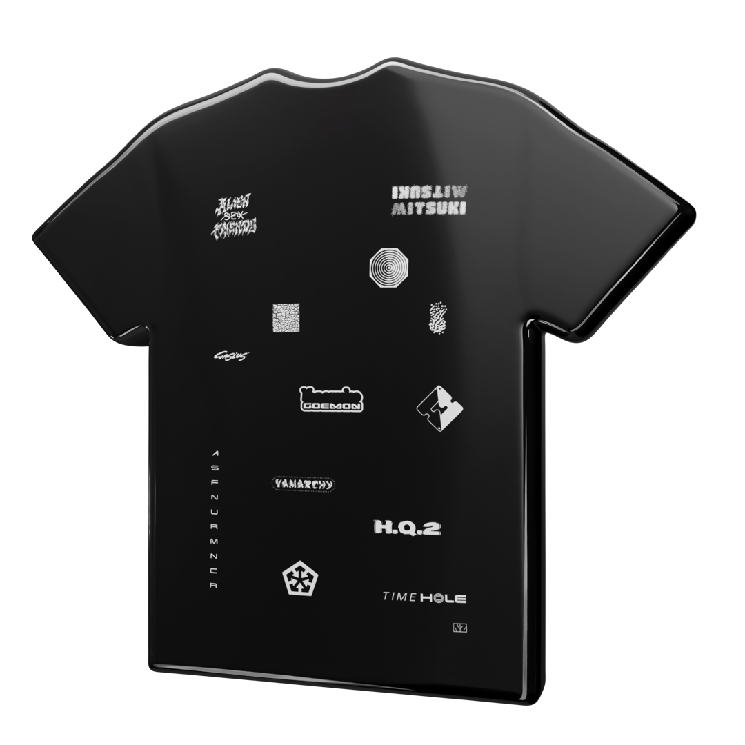 A.S. Friends tee — Black, back