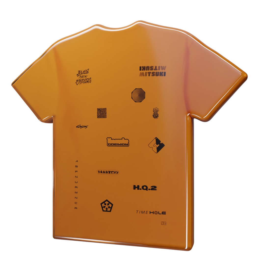 A.S. Friends tee — Orange, back