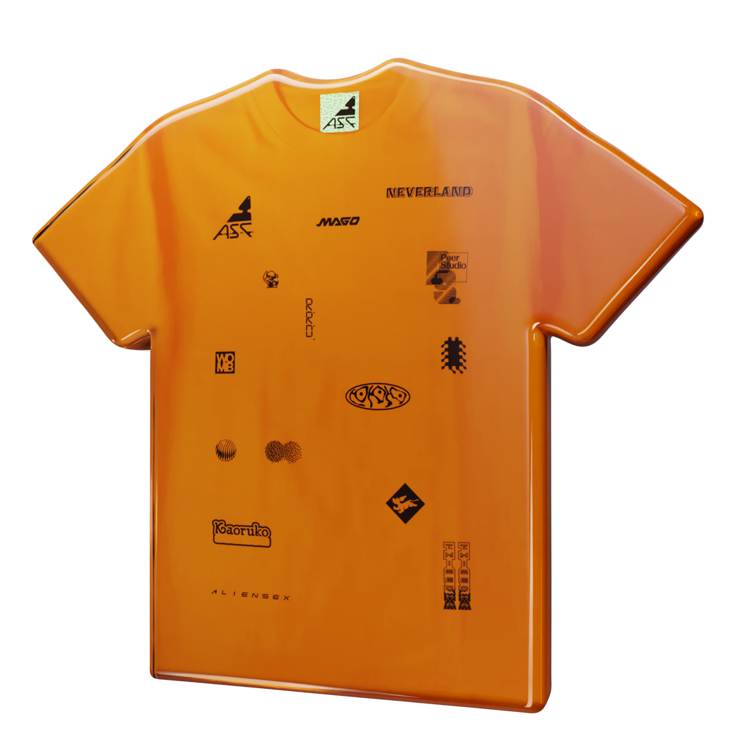 A.S. Friends tee — Orange, front